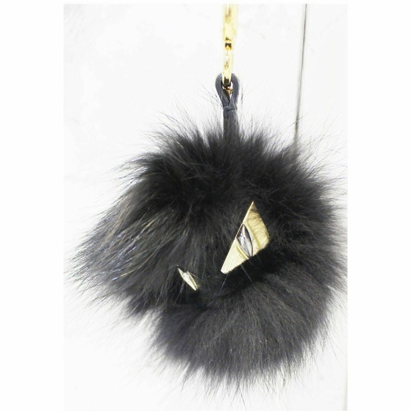 FENDI Accessories - FENDI Monster Bag Bugs Fur Charm Black
